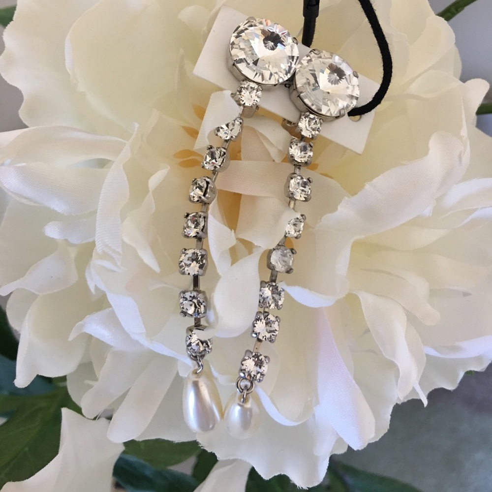 Authentic miu miu crystal pearls Earrings